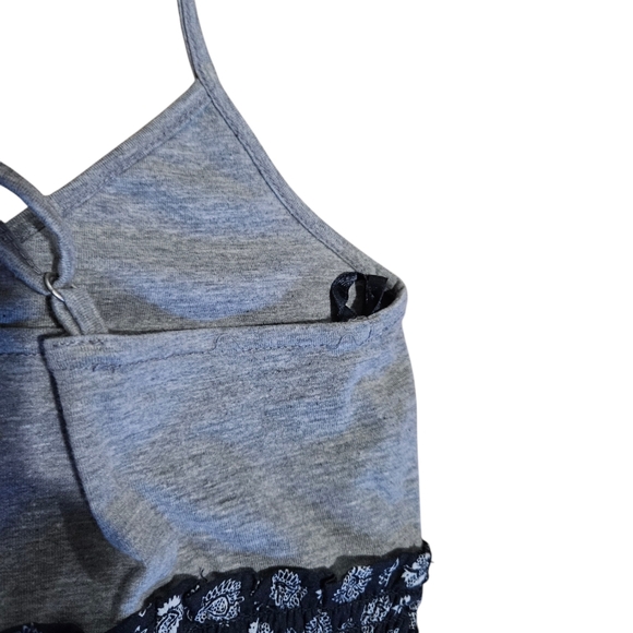 Roxy size large women's gray and navy blue dress - Picture 5 of 12